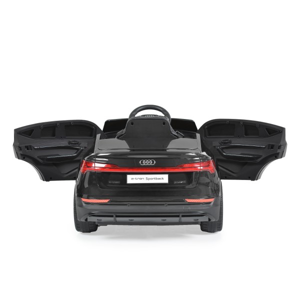 Masina Electrica Copii Audi Black 12V 7Ah, 2 Motoare, 3-8 km/h, Telecomanda 2.4GHz, Bluetooth, Roti EVA
