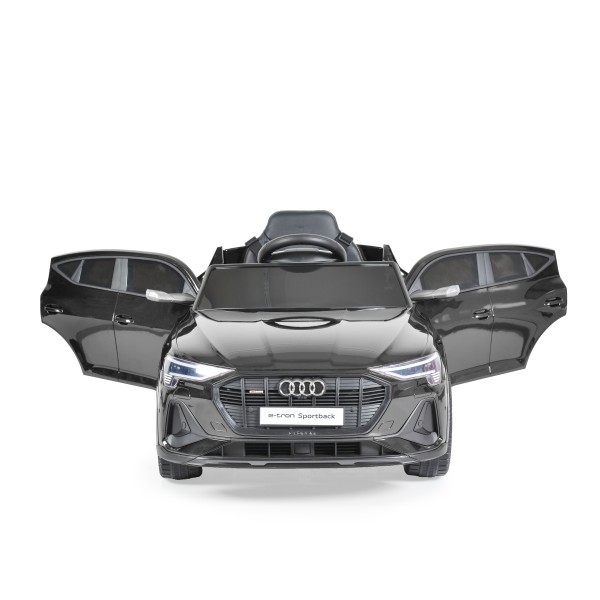 Masina Electrica Copii Audi Black 12V 7Ah, 2 Motoare, 3-8 km/h, Telecomanda 2.4GHz, Bluetooth, Roti EVA