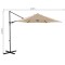 Umbrelă Grădină Bej cu brat Lateral, 290×290 cm din Oțel şi Poliester cu Ventilație Anti-Vânt, Mecanism Manual, Protectie UV