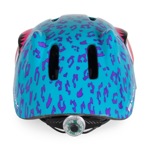 Cască pentru copii Byox Kati Turquoise cu lumină LED, ventilație și mărime reglabilă S (48–54 cm) – Protecție ușoară pentru bicicletă, trotinetă și role