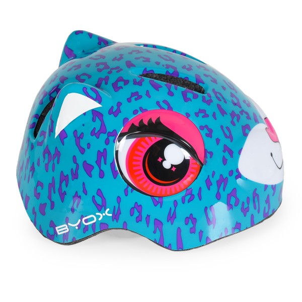 Cască pentru copii Byox Kati Turquoise cu lumină LED, ventilație și mărime reglabilă S (48–54 cm) – Protecție ușoară pentru bicicletă, trotinetă și role