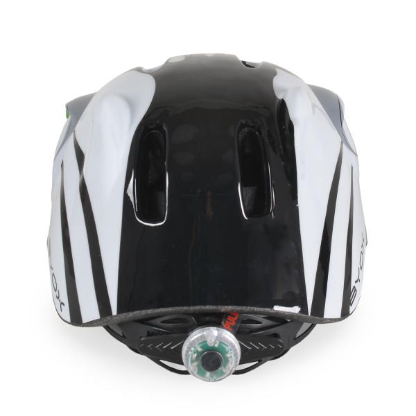 Cască pentru copii Byox Kati White cu lumină LED, ventilație și mărime reglabilă S (48–54 cm) – Protecție ușoară pentru bicicletă, trotinetă și role