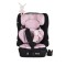 Scaun auto copii Moni Rock Pink i-Size 76–150 cm – centură 5 puncte, protecție laterală SIP, tetieră reglabilă și confort sporit în călătorii