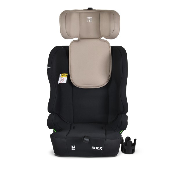 Scaun auto copii Moni Rock Cool beige i-Size 76–150 cm – centură 5 puncte, protecție laterală SIP, tetieră reglabilă și confort sporit în călătorii