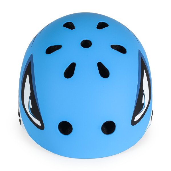 Cască copii Byox Shark Blue reglabilă 48–54 cm cu lumină LED – protecție EPP+ABS, 11 orificii de ventilație, ideală pentru bicicletă, role și skate