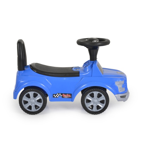 Mașinuță fără pedale pentru copii Moni Orlando Blue – muzică și lumini, scaun cu spațiu de depozitare, 12-72 luni, până la 25 kg