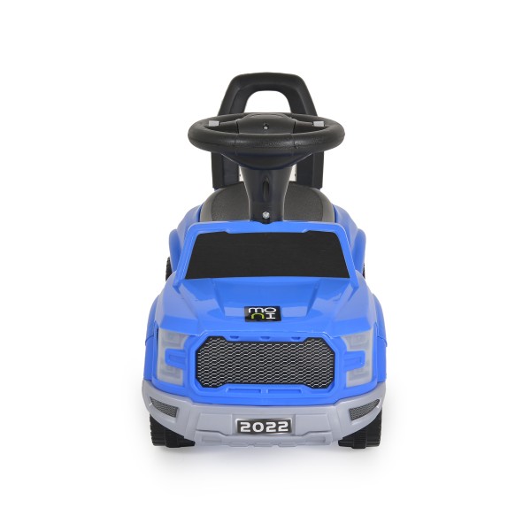 Mașinuță fără pedale pentru copii Moni Orlando Blue – muzică și lumini, scaun cu spațiu de depozitare, 12-72 luni, până la 25 kg