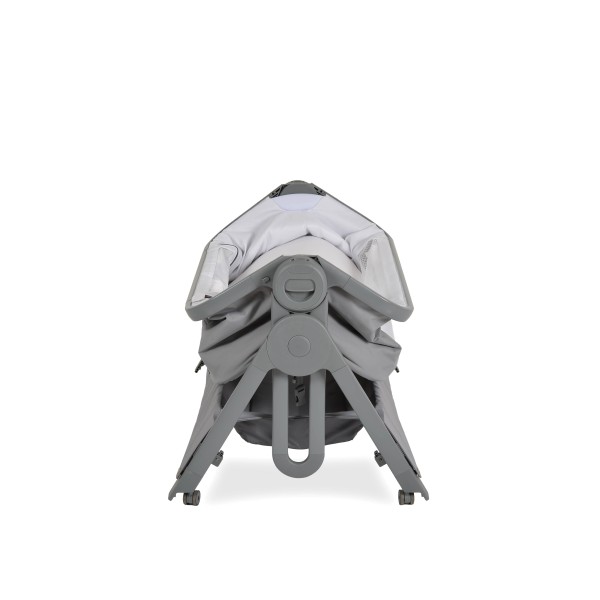 Pătuț bebeluși Co-Sleeper Cangaroo Cozy Grey – 5 poziții reglabile, barieră rabatabilă, funcție antireflux și coș de depozitare