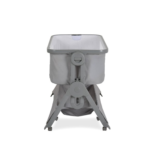 Pătuț bebeluși Co-Sleeper Cangaroo Cozy Grey – 5 poziții reglabile, barieră rabatabilă, funcție antireflux și coș de depozitare