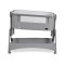 Pătuț bebeluși Co-Sleeper Cangaroo Cozy Grey – 5 poziții reglabile, barieră rabatabilă, funcție antireflux și coș de depozitare