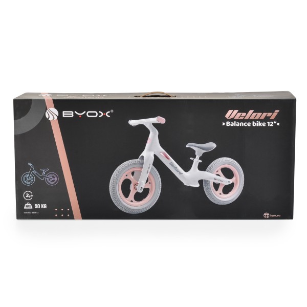 Bicicletă de echilibru Byox Velori Green 2+ ani – cadru ușor din magneziu, șezut reglabil și lumini interactive
