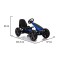 Kart cu pedale copii Mercedes-Benz Go Kart EVA Albastru, roti silentioase,  cadru metalic durabil, varsta recomandata 3 ani +