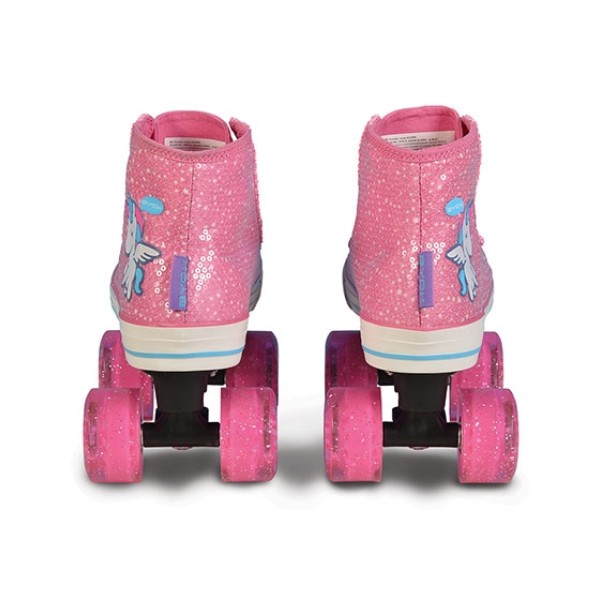 Patine cu rotile pentru fetite BYOX Alicorn Roz XL Marimi 38-39