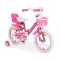 Bicicleta cu roti ajutatoare pentru fetite Byox Cupcake Roz 16 inch, varsta 4-6 ani, accesorii incluse