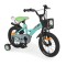 Bicicleta copii cu roti ajutatoare Byox Robo Mint 14 inch, varsta recomandata 3 - 7 ani