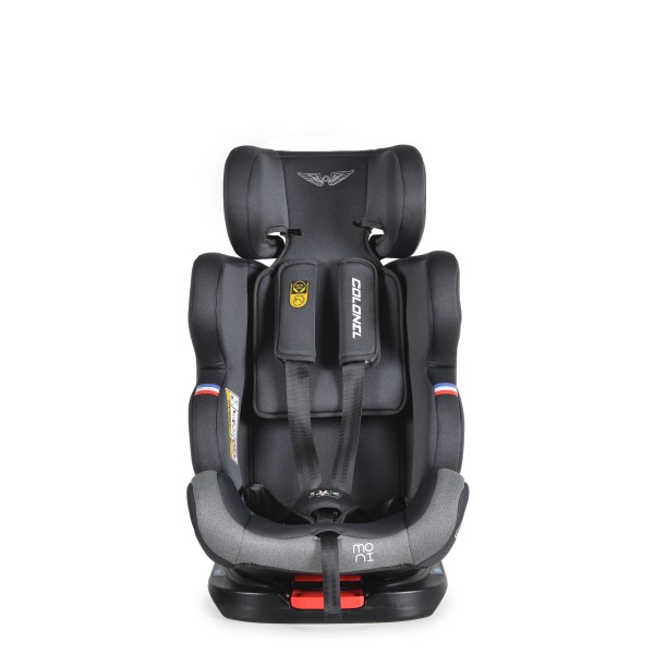 Scaun auto copii 0-36 Kg Cangaroo Colonel Gri Inchis, sistem Isofix, rotativ 360 grade