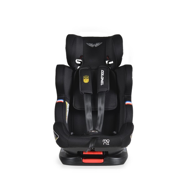 Scaun auto copii 0-36 Kg Cangaroo Colonel Negru, sistem Isofix, rotativ 360 grade