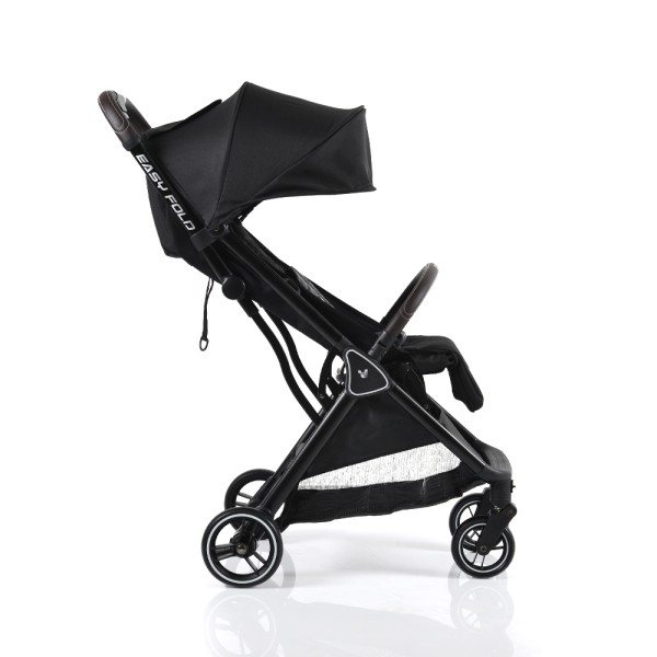 Carucior copii sport cu pliere automata Cangaroo Easy Fold Negru, cadru usor din aluminiu