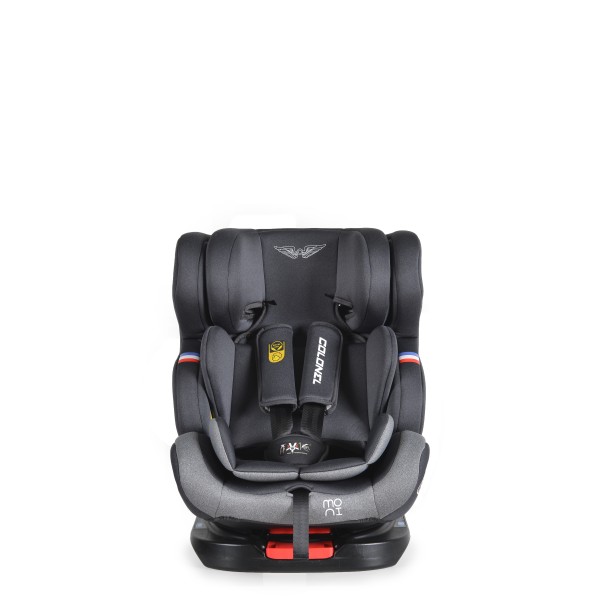 Scaun auto copii 0-36 Kg Cangaroo Colonel Gri Deschis, sistem Isofix, rotativ 360 grade