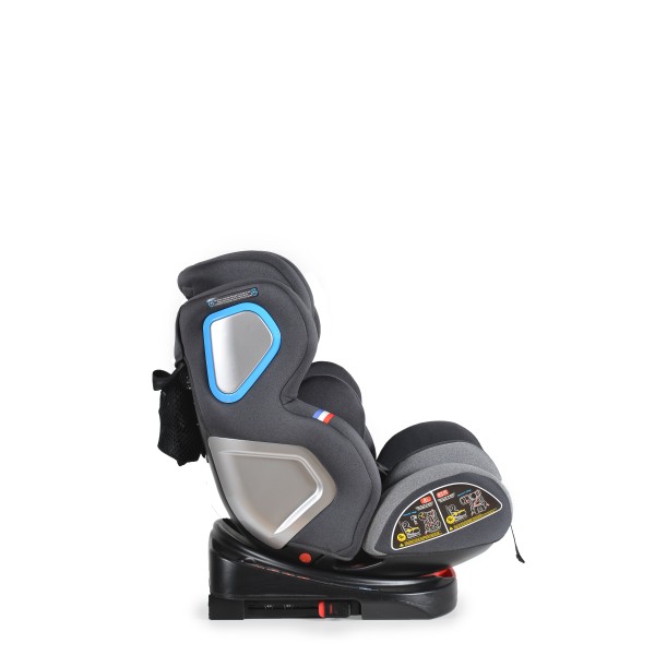 Scaun auto copii 0-36 Kg Cangaroo Colonel Gri Deschis, sistem Isofix, rotativ 360 grade