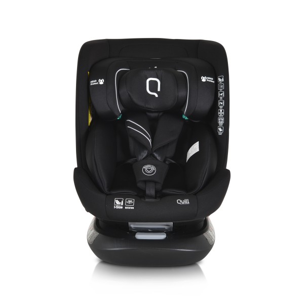 Scaun Auto cu Isofix 0-36 Kg Cangaroo Quill I-size Negru, Pozitie de Somn, Omologat ECE R129/03, Varsta recomandata 0-12 Ani, Protectie la impact lateral