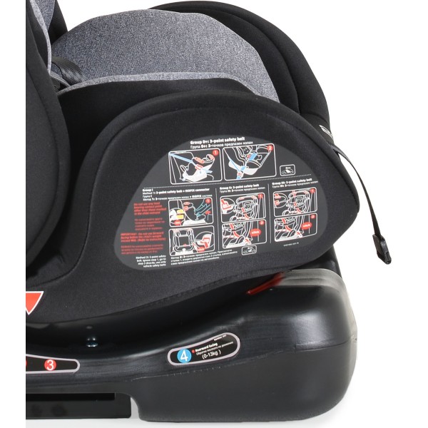 Scaun auto cu Isofix Moni Dragon Negru, grupa 0 - 36 Kg, spatar reglabil, tapiterie detasabila si lavabila