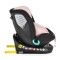 Scaun auto 0-36 kg cu isofix Moni Serengeti Roz, sezut rotativ 360° si pozitie de somn, varsta recomandata 0 - 12 ani