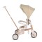Tricicletă Pliabila 4 în 1 Byox Compacto Beige pentru Copii 12-36 Luni, Scaun Rotativ, Control Parental și Bicicleta de Echilibru