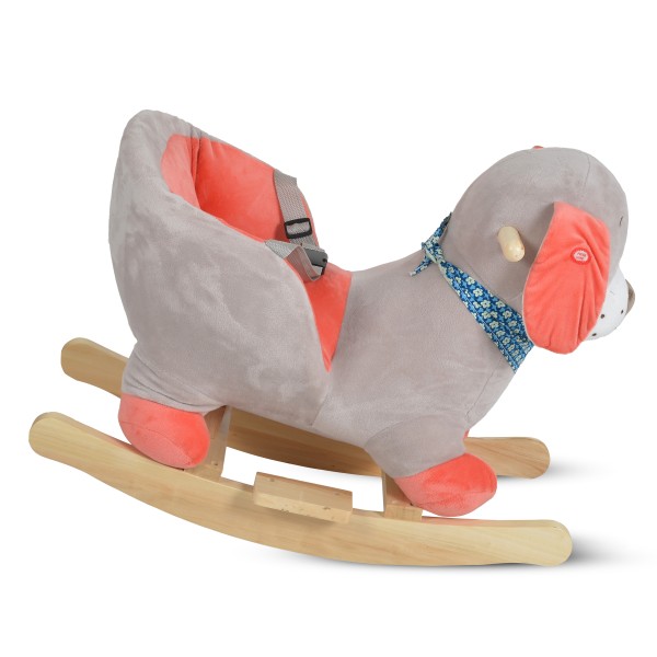 Leagăn de pluș muzical pentru copii Moni Toys Ollie – 12 luni+, până la 30 kg, moale și confortabil