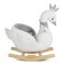 Leagăn de pluș muzical pentru copii Moni Toys Swan – 12 luni+, până la 30 kg, moale și confortabil