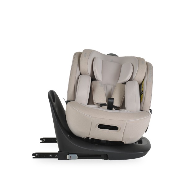 Scaun auto rotativ 360° Cangaroo GTS Sandstone – 0-12 ani (40-150 cm), ISOFIX & Top Tether, protecție laterală SPS, tetieră reglabilă și confort premium Eco Fabric