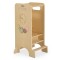Turn de învățare Montessori 4 în 1 Moni Toys Big Ben – educativ, cu tobogan și tablă de desen, 3 ani+