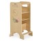 Turn de învățare Montessori 4 în 1 Moni Toys Big Ben – educativ, cu tobogan și tablă de desen, 3 ani+