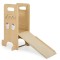Turn de învățare Montessori 4 în 1 Moni Toys Big Ben – educativ, cu tobogan și tablă de desen, 3 ani+