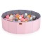 Piscină pliabilă pentru copii Moni Toys Melo Pink, cu 90 bile colorate și geantă de depozitare, 12 luni+