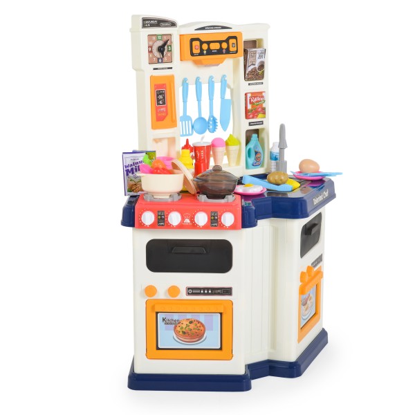 Bucătărie realistă pentru copii Talented Chef, cu apă curgătoare, abur, lumini, sunete și multe accesorii, Dimensiune 58x31x78 cm