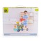 Trenuleț educativ 3 în 1 Moni Toys Mint – cu abur, muzică, sortator de forme și panou interactiv, 6 luni+