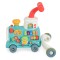 Trenuleț educativ 3 în 1 Moni Toys Mint – cu abur, muzică, sortator de forme și panou interactiv, 6 luni+