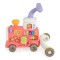 Trenuleț educativ 3 în 1 Moni Toys Pink – cu abur, muzică, sortator de forme și panou interactiv, 6 luni+