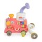 Trenuleț educativ 3 în 1 Moni Toys Pink – cu abur, muzică, sortator de forme și panou interactiv, 6 luni+