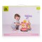 Trenuleț educativ 3 în 1 Moni Toys Pink – cu abur, muzică, sortator de forme și panou interactiv, 6 luni+
