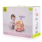 Trenuleț educativ 3 în 1 Moni Toys Pink – cu abur, muzică, sortator de forme și panou interactiv, 6 luni+