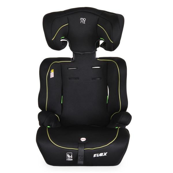 Scaun auto Moni Flex Green Line R129 i-Size – 76–150 cm, tetieră reglabilă, protecții antiderapante și material premium