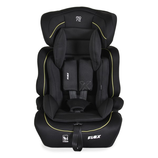 Scaun auto Moni Flex Green Line R129 i-Size – 76–150 cm, tetieră reglabilă, protecții antiderapante și material premium