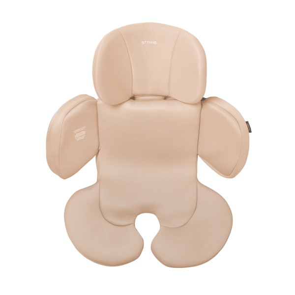 Scaun auto rotativ 360° Moni Strike Sand Beige cu ISOFIX și picior de sprijin, R129 i-Size, 0-12 ani (40-150 cm) – Protecție completă și confort premium