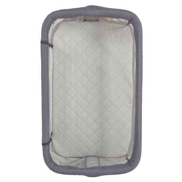 Pătuț Co-sleeping Cangaroo Aura Grey pentru bebeluși cu 7 poziții, funcție antireflux, saltea inclusă și roți cu frâne