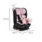 Scaun Auto i-Size Moni Competition 0-12 ani (40-150 cm) – fara Isofix, Pozitie somn, 5 Puncte, Protecție Laterală SIP Baby Pink