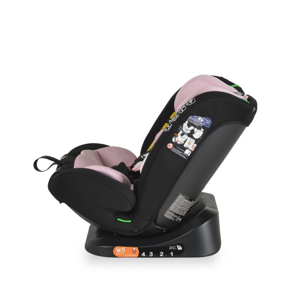 Scaun Auto i-Size Moni Competition 0-12 ani (40-150 cm) – fara Isofix, Pozitie somn, 5 Puncte, Protecție Laterală SIP Baby Pink