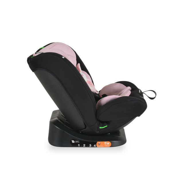 Scaun Auto i-Size Moni Competition 0-12 ani (40-150 cm) – fara Isofix, Pozitie somn, 5 Puncte, Protecție Laterală SIP Baby Pink