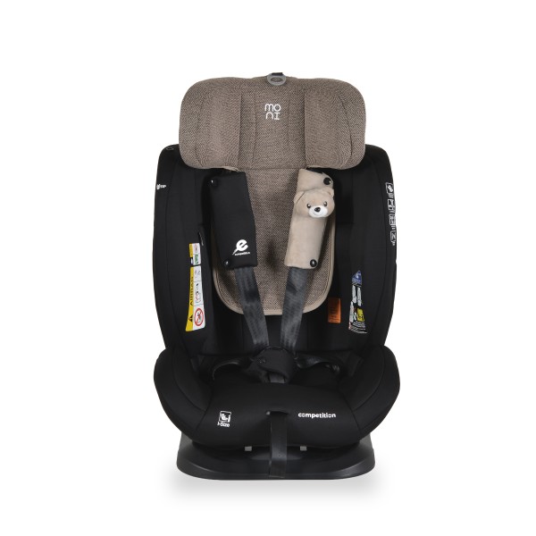Scaun Auto i-Size Moni Competition 0-12 ani (40-150 cm) – fara Isofix, Pozitie somn, 5 Puncte, Protecție Laterală SIP Cool beige